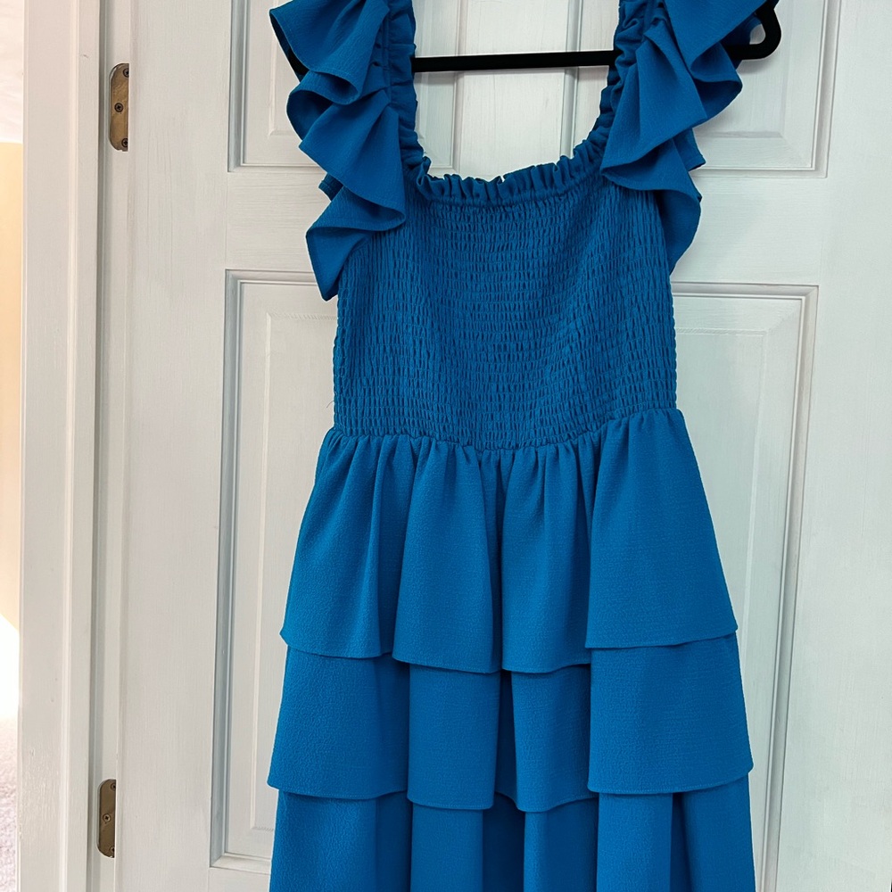 Express mini ruffle dress